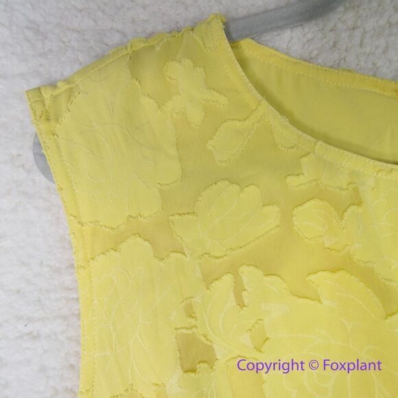 Jason Wu x Eloquii Pleated Detail Midi Dress yellow‎ floral, size 20 - Picture 9 of 16